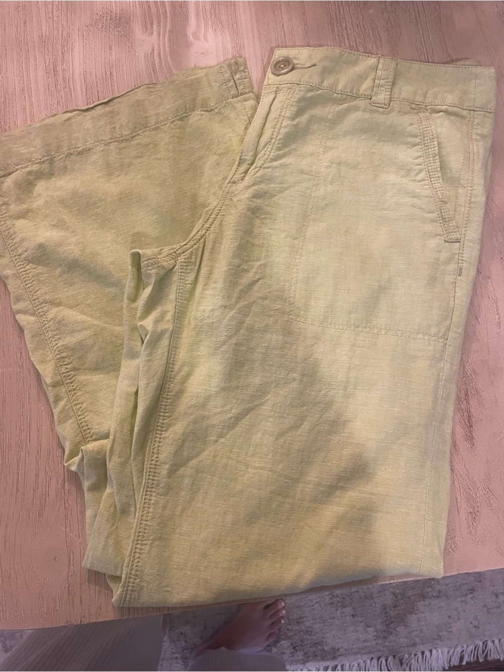 Pilcro the letterpressanthropologie Linen Blend wide leg citron yellow citron 12
